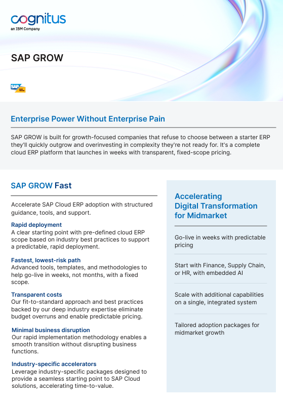  SAP GROW 