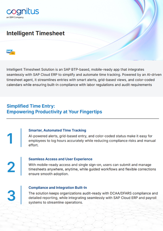 Intelligent Timesheet